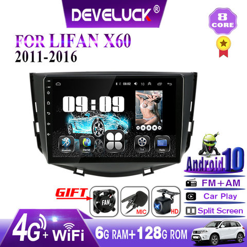 Android 10.0 4G+64G 8-core Car Radio For Lifan X60 X 60 2din stereo GPS Navigation carplay Multimedia Video Player 4G net WIFI ► Photo 1/6