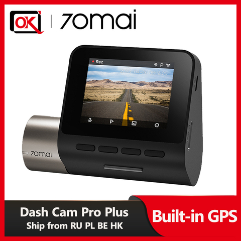 New Arrival 70mai upgrage Dash Cam Pro Plus Built-in GPS  Speed Coordinates ADAS Car DVR 24HParking Monitor 1944P App Control ► Photo 1/6