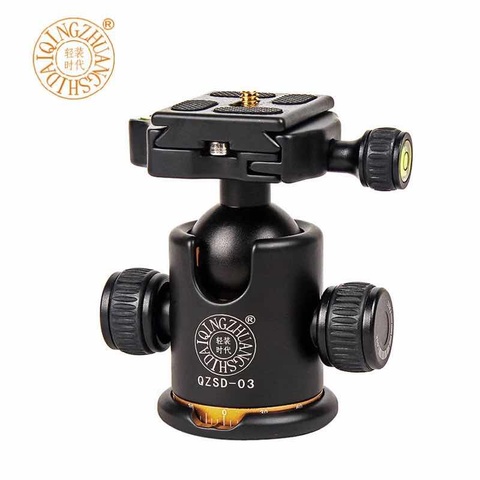 QZSD-03 Q03 360 degree Panoramic Swivel Camera Tripod Head Ballhead Quick Release Plate Fitting For Sirui Benro Manfrotto ► Photo 1/6