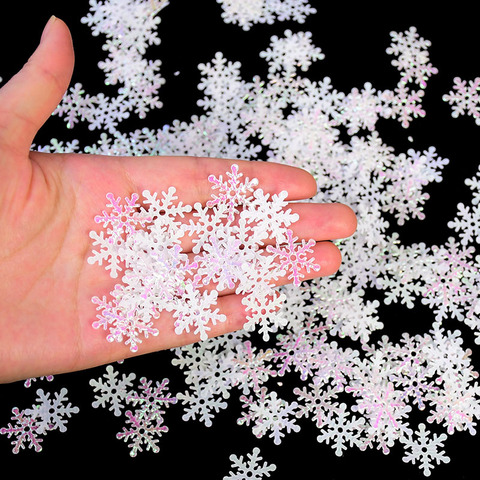 270Pcs Christmas Snowflakes Confetti Xmas Tree Ornaments Christmas Decorations for Home Winter Party Wedding Cake Decor Supplies ► Photo 1/6