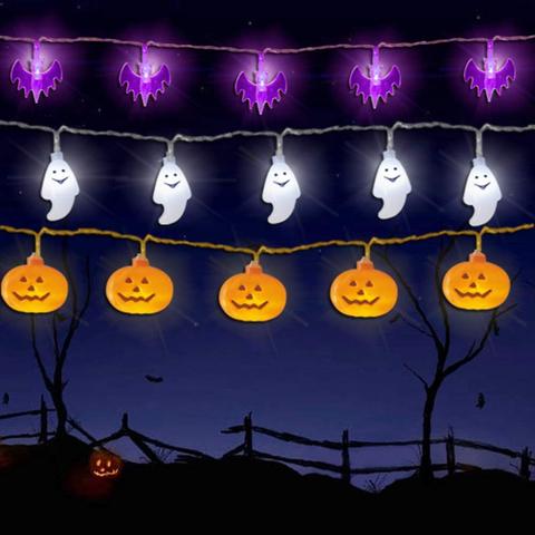 10/20 LED Halloween Pumpkin Spider Bat Skull String Light Lamp Home Garden Party Outdoor Halloween Decoration Lantern Light ► Photo 1/6