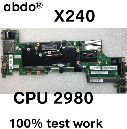 VIUX1 NM-A091 for Lenovo ThinkPad X240 X250 notebook motherboard FRU 00HN806 00HN804 Pentium CPU 2980 100% test work ► Photo 1/5