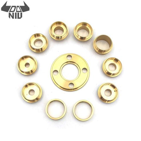 DANIU 11Pcs/set Pure Copper Premium Router Guide Bush Set 10-30mm Router Bushing Guide Router Template for Woodworking Tool ► Photo 1/6