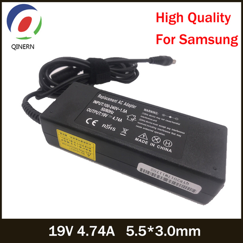 19V 4.74A 90W 5.5*3.0mm AC Laptop Charger Power Adapter For Samsung R428 R410 G15 GT6000 M30 P10 UltraR60+  R65 R520 R528 R540 ► Photo 1/5
