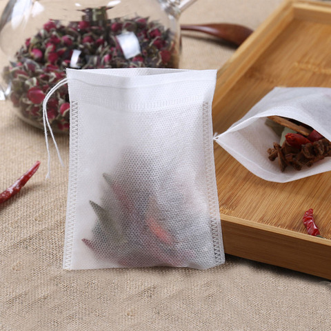 Tea Bagged  8 X10 5 X 7CM 500pcs Empty Scented Tea Bag With String Heal Seal Filter Disposable Tea Bags for Herb green Tea ► Photo 1/5