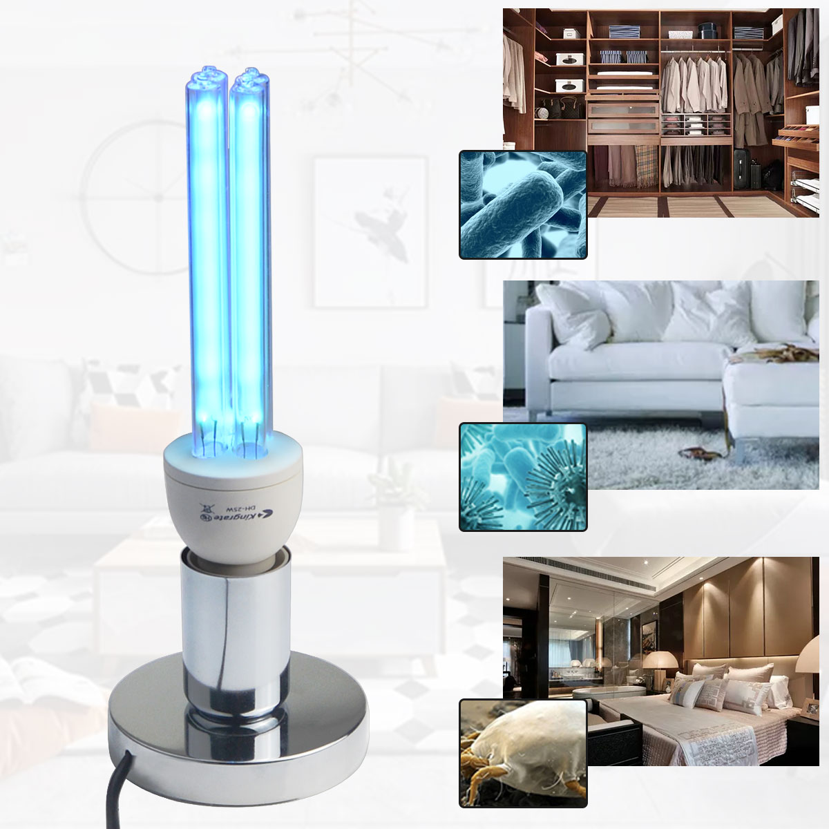 UV Sterilizer Light Ultraviolet UVC Tube Disinfection Ozone Germicidal Lamp Bulb