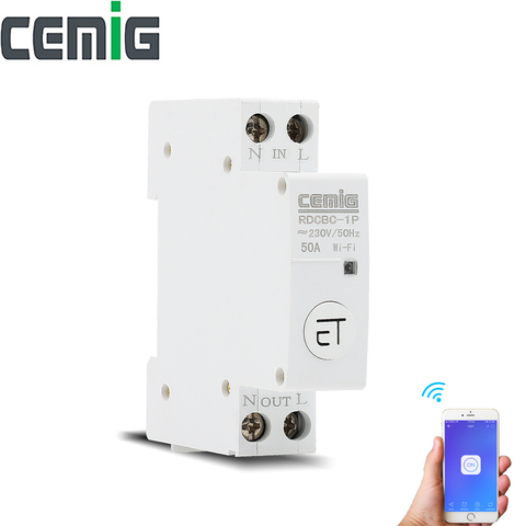 WiFi Intelligent Circuit Breaker Relay Type 1P Din Rail Remote Control By eWeLink APP Smart Home Compatible With Alexa Google ► Photo 1/5