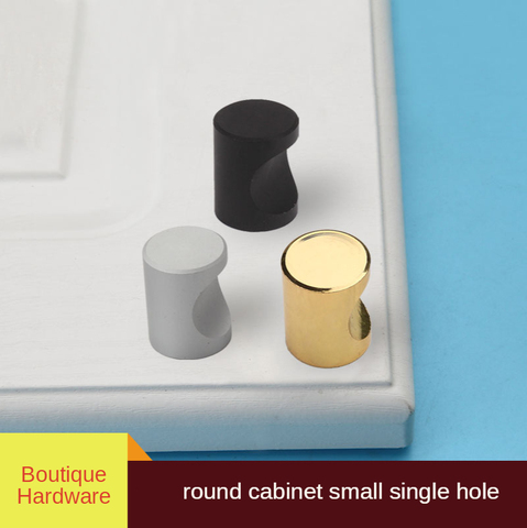 Space Aluminum Single Hole Handle Modern Wardrobe Drawer Round Knob Silver/black/gold Kitchen Cabinet Furniture Small Handle ► Photo 1/5