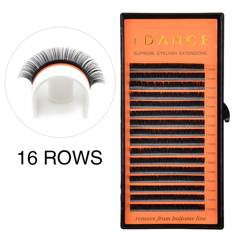 TDANCE 16 Rows Faux Mink Lashes Individual Eyelash Russian Volume Makeup Eyelashes For Professionals Soft Mink Eyelash Extension ► Photo 1/6