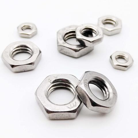 2/25pcs DIN439 GB6172 304 Stainless Steel Hex Hexagon Thin Nut Jam Nut for M2.5 M3 M4 M5 M6 M8 M10 M12 M14 M16 screw bolt ► Photo 1/6