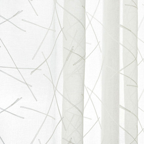 White Embroidery Tulle Window Curtains for Living room Geometry Sheer Curtains for Bedroom Voile Curtain Drapes Blind Finished ► Photo 1/6