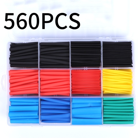 Heat Shrink wrapped Shrinking 127/164/328/560Pcs Insulation Sleeving Thermal Casing Car Electrical Cable shrink tube Tube kit ► Photo 1/6