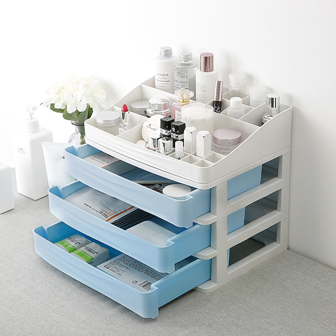 Desktop Storage Box Makeup Organizer Plastic Drawer Organizer