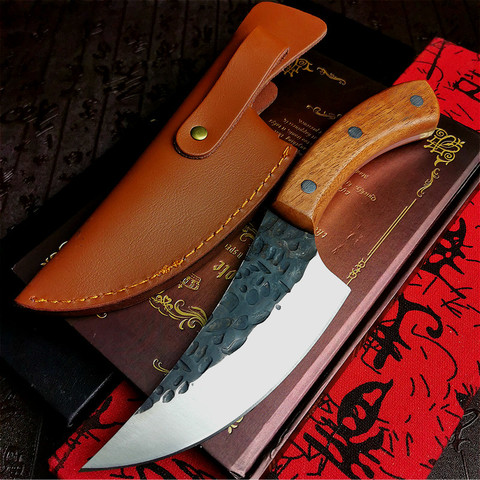 PEGASI  Hand forged all tang sharp bone picking knife, high hardness chef sliced knife fish knife outdoor knife hunting knife ► Photo 1/6
