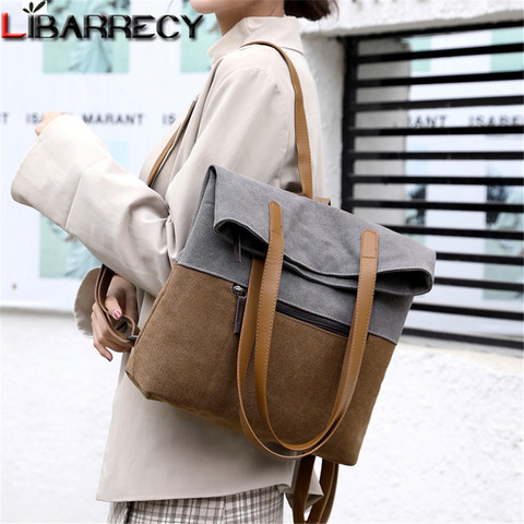 2022 New Multifunctional Women's Backpack High Quality Canvas Women Shoulder Bag Luxury Designer Ladies Bags Mochilas De Mujer ► Photo 1/1