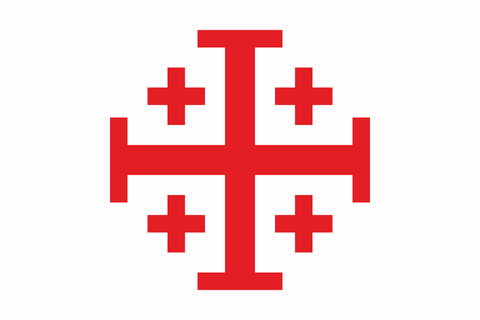 90x150cm Jerusalem cross flag ► Photo 1/6