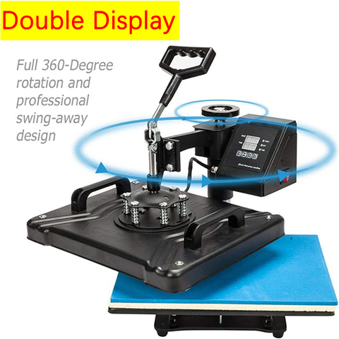 Double Display 12x15 Inch T shirt Sublimation Heat Press Machine Custom T shirt Heat Transfer Sublimation Printer ► Photo 1/1