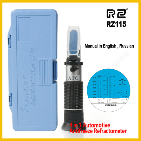 RZ Genuine Retail Package Automotive Antifreez Refractometer Freezing point Urea Adblue Battery fluid Glass water Tool ► Photo 1/6