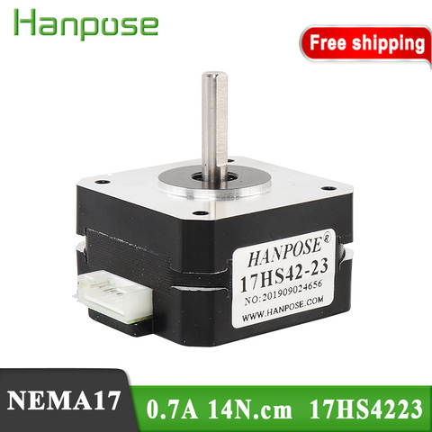 1pcs Nema17 Stepper Motor 4-lead 0.7A 14N.CM 17HS4223 23mm 42 motor 3D printer extruder for J-head bowden Titan Extruder ► Photo 1/6