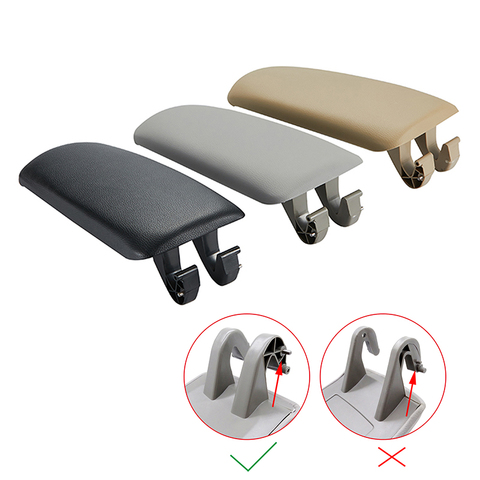 1 Pcs Leather Car Armrest Latch Cover For Audi A4 B6 B7 2002-2007 Center Console Arm Rest Storage Box Lid Cover Auto Accessories ► Photo 1/6