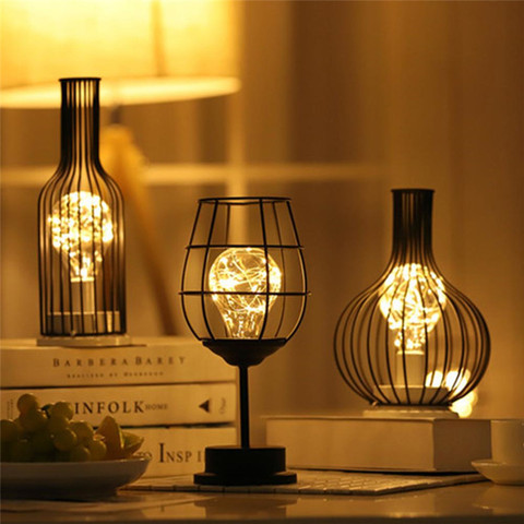 Art LED Table Lamp Reading Lamp Night Light Bedroom Bedside Lamp Desk Lighting Living Room Retro Classic Iron Home Decoration ► Photo 1/6