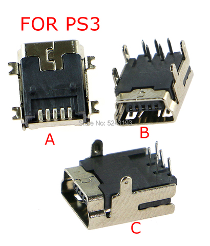 10PCS Mini USB Charging Port Socket Power Charger Connector Jack replacement for PS3 Controller Repair Part ► Photo 1/6