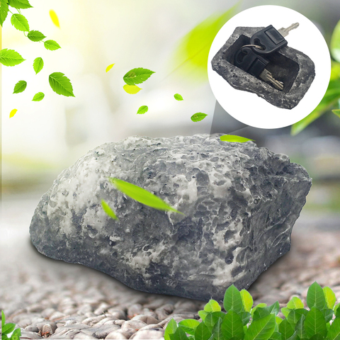 Free Shipping Outdoor Garden Key Box Rock Hidden Hide In Stone Security Safe Storage Hiding Drop shipping ► Photo 1/6