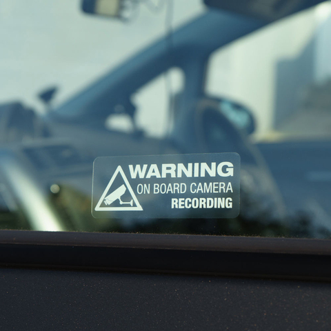 1PC Vinyl Warning On Board Camera Recording Window Truck Auto Vinyl Sticker Decor Car Styling Decoration Tools Accessories ► Photo 1/6