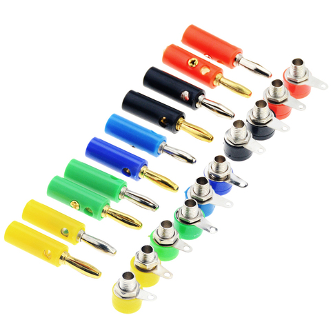 1 set Male And Female 4mm Banana Plug To Insert Connector Banana Pin DIY Model Parts Terminal Plug Socket ► Photo 1/6