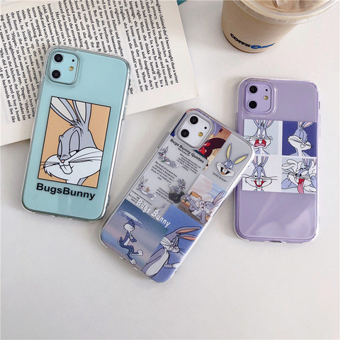 Buy Online Cartoon Transparent Case For Iphone 12 Mini 11 Pro Max For Iphone X Xr Xs Max 7 8 Plus Bugs Bunny Phone Case Cute Soft Cover Alitools