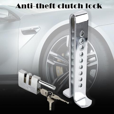 Auto Car Brake Clutch Pedal Lock 9 holes Alloy Steel Security Anti-Theft For Cars Truck Throttle Accelerator Pedal Lock Parking ► Photo 1/6