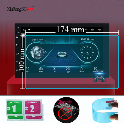Soft Nano-coated Screen Protective Film For Podofo 2 Din Android 9.0 8.1 7 inch GPS Car Radio Multimedia Navigation NO glassfilm ► Photo 1/4