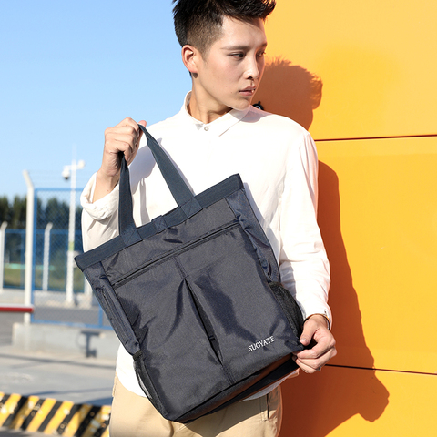 2022 Waterproof Nylon Men's Handbag Large Capacity Lightweight Man Shoulder Bag Stylish Casual High Quality Black bolso hombre ► Photo 1/6