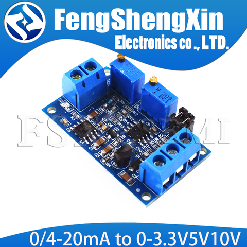 0/4-20mA to 0-3.3V5V10V Current current voltage module Voltage transmitter signal conversion ► Photo 1/1