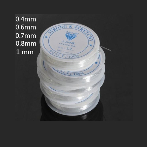 Elastic String | Clear Beading Cord | Strong & Stretchy Thread | 0.8mm Line  (10 Meters)