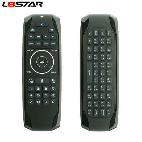 Russian Mini keyboard G7V Backlit Voice Search Smart Air Mouse Gyroscope IR Learning 2.4G Wireless remote for Android TV BOX ► Photo 1/6