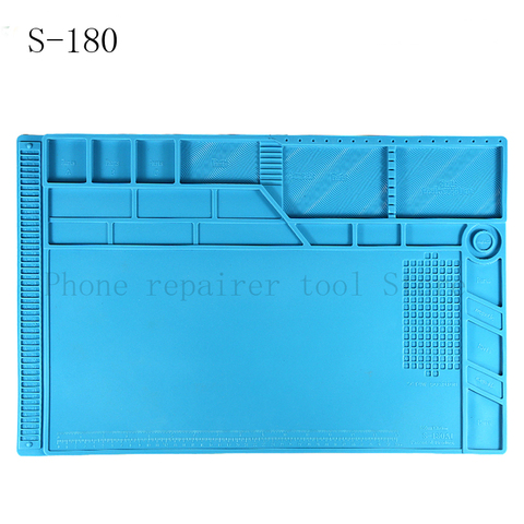 Big size S-180 55*35 CM BGA Heat Insulation Silicone Soldering Pad Repair Maintenance Platform Desk Mat with Magnetic Section ► Photo 1/6