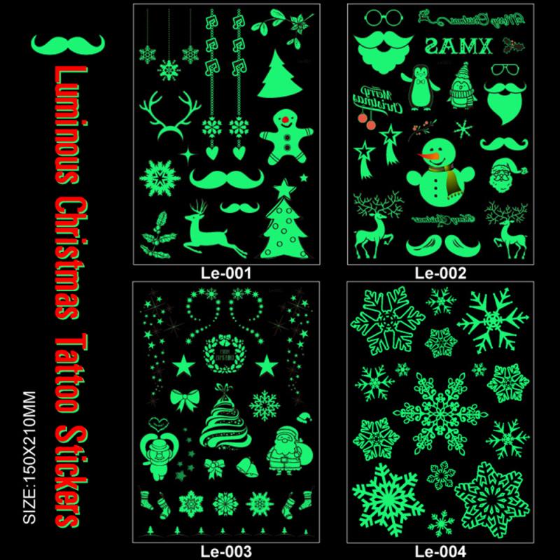 Halloween Tattoo Deals Near Me 2022 2022 Halloween Christmas Luminous Temporary Tattoo Stickers Ghost Santa Claus Glowing In Dark For Carnival Party Decorations Price History Review Aliexpress Seller Nail Hairbeauty Store Alitools Io