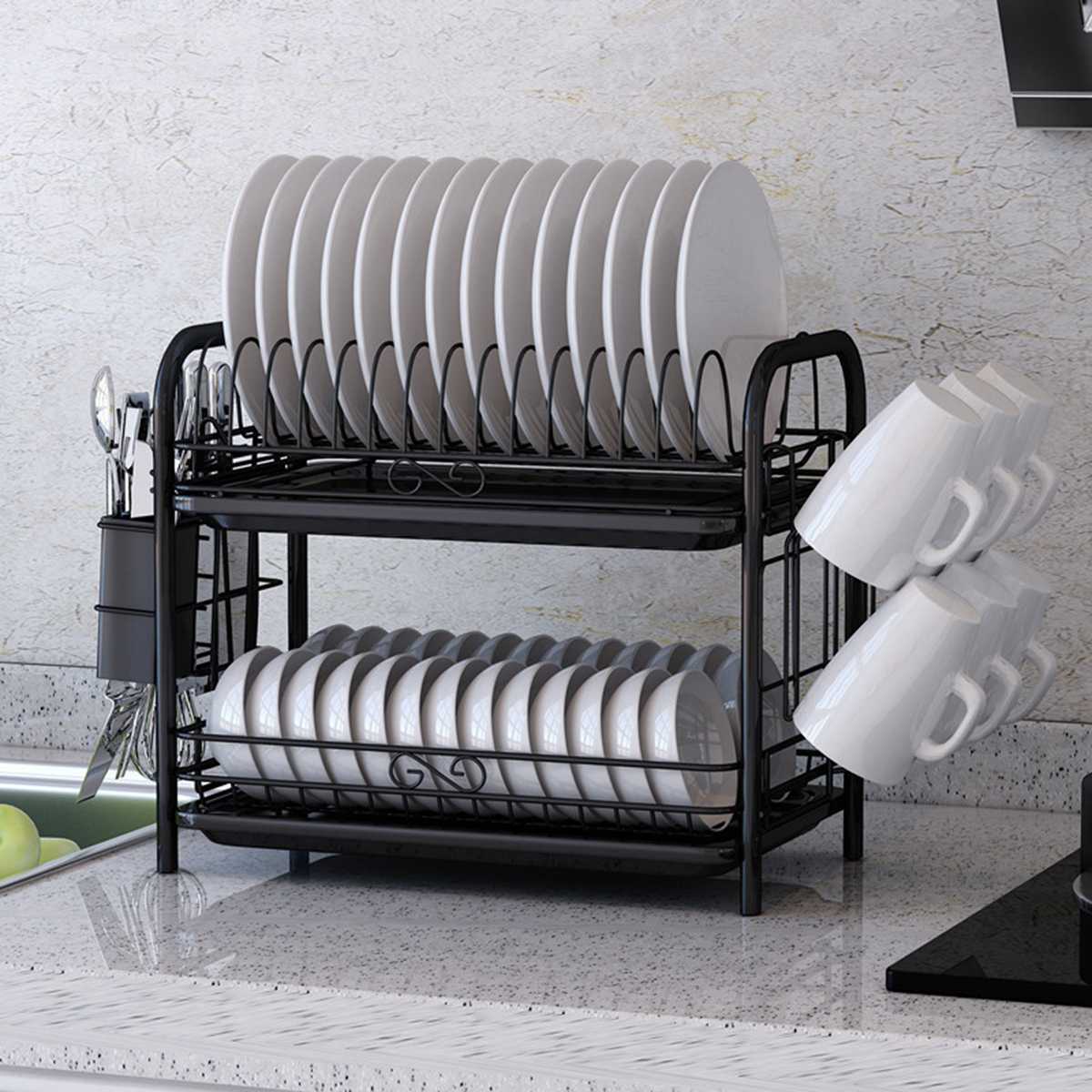 Sink Dish Drying Rack Organizer  Aluminium Alloy Sink Supplies Knife - Dish  Rack - Aliexpress