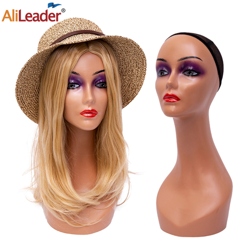 Alileader Plastic Wig Display Holder Head Female Mannequin Head With Long Neck Wig Making & Display Head ► Photo 1/1