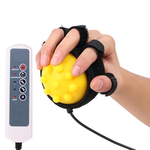 Electric Hand Massage Ball vibration Hot Compress Stroke Hemiplegia Finger Rehabilitation hand Finger Recovery Equipment Therapy ► Photo 1/6