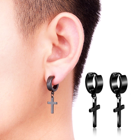 1pc Fashion Cross Earring Stainless Steel Earrings Man Earrings Fashion Jewelry ► Photo 1/6