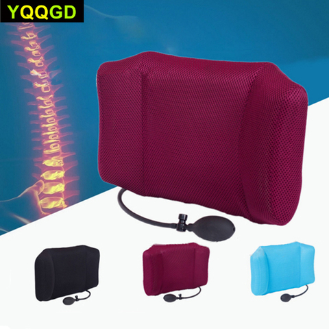 1Pcs Portable Inflatable Lumbar Support Lower Back Cushion Pillow - for Office Chair and Car Sciatic Nerve Pain Relief ► Photo 1/6