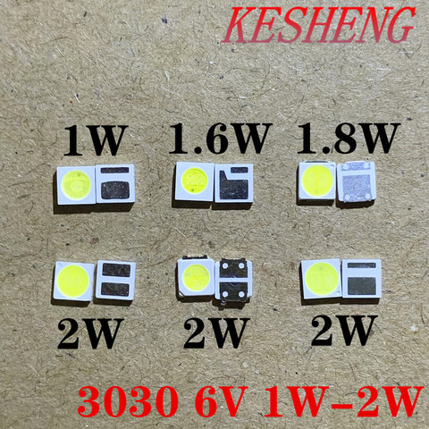 100pcs 3030 Backlight High Power LED DOUBLE CHIPS 1w 1.5W 2w 3V-3.6V 6v lextar JUFEI AOT Cool white PT30A66 TV ► Photo 1/6