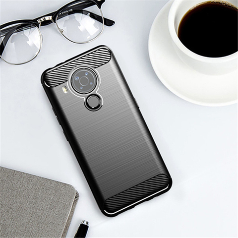 For Nokia 5.4 Case Rubber Bumper Soft Silicon Carbon Fiber Cover For Nokia 5.4 3.4 2.4 8.3 5.3 1.3 Phone Case For Nokia 5.4 Case ► Photo 1/6