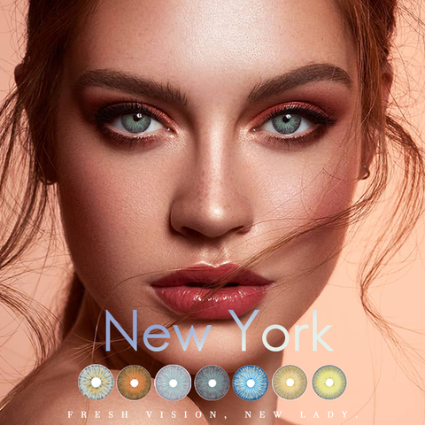 LAREEN 2pcs/pair Colored Contact Lenses New York Series Eye Small pupils Contact Lenses Cosmetic Color Contact Lens for Eyes ► Photo 1/6