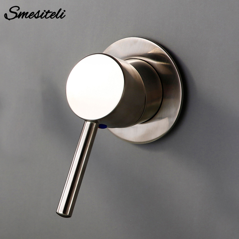 Smesiteli Brass Balck Gold Chrome Wall Mounted Hot Cold Control Valve Bathroom Mixer Sink Tap Basin Faucet Vanity Water Tapware ► Photo 1/6