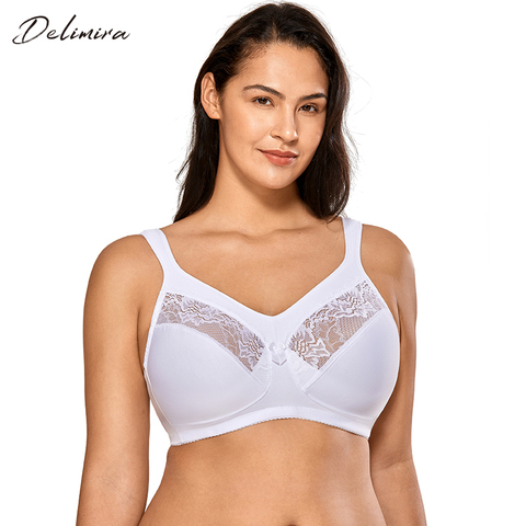 DELIMIRA Women's Minimizer Bra Plus Size Underwire Smooth Full