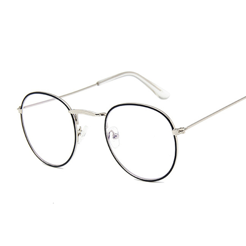Round Rays Transparent Glasses Frames Men Women Fake Glasses Vintage Optical Myopia Eyeglasses Frames Ladies Retro Eyewear ► Photo 1/6