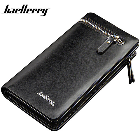 2022 Baellerry Men Wallets Long Double Zipper PU Leather Phone Pocket Large Capacity Men Purse Multifunction Classic Male Wallet ► Photo 1/6